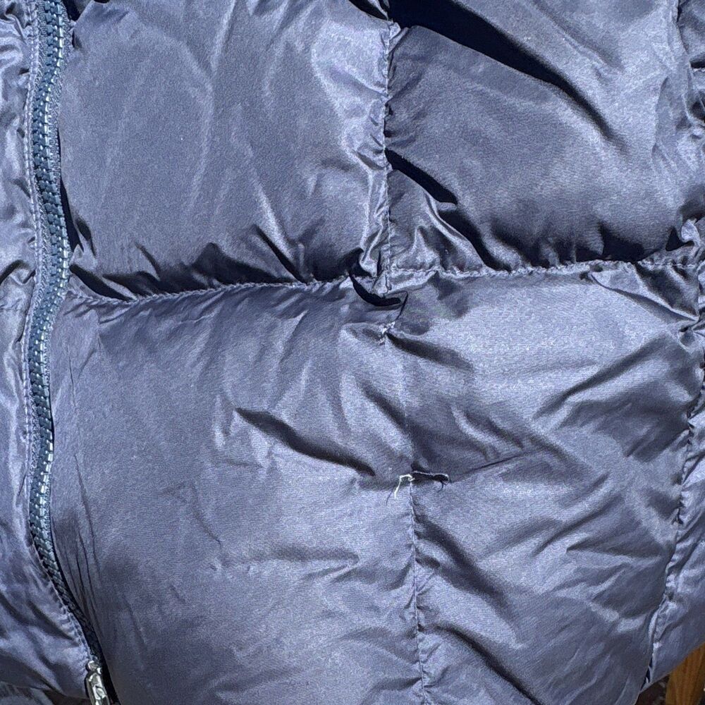 The North Face Women’s Navy Blue Hooded Full Zip Mid-Length Puffer Coat M - Picture 3 of 9